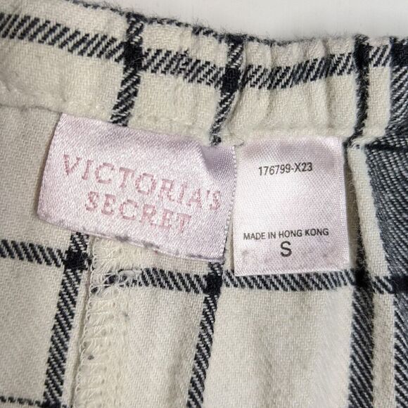 Victoria's Secret PJ Pants Small Sleepwear Loungewear Flannel Plaid Drawstring S - Picture 6 of 6